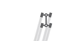 4 Mode marche en crabe diagonale.
Le pont arrière se déplace parallèlement au pont avant.
75 % de l'angle de braquage exploitable
Corrections de la direction par le biais du volant via le pont avant (jusqu'à 4°) - XERION 5000-4200 Stage V