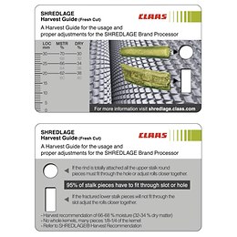 Carte de contrôle SHREDLAGE® (Harvest Guide) -
